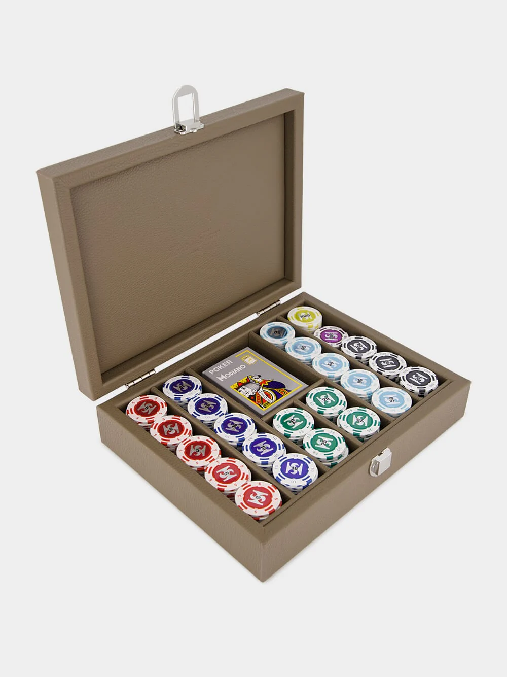 Taupe Leather Poker Set - Image 2
