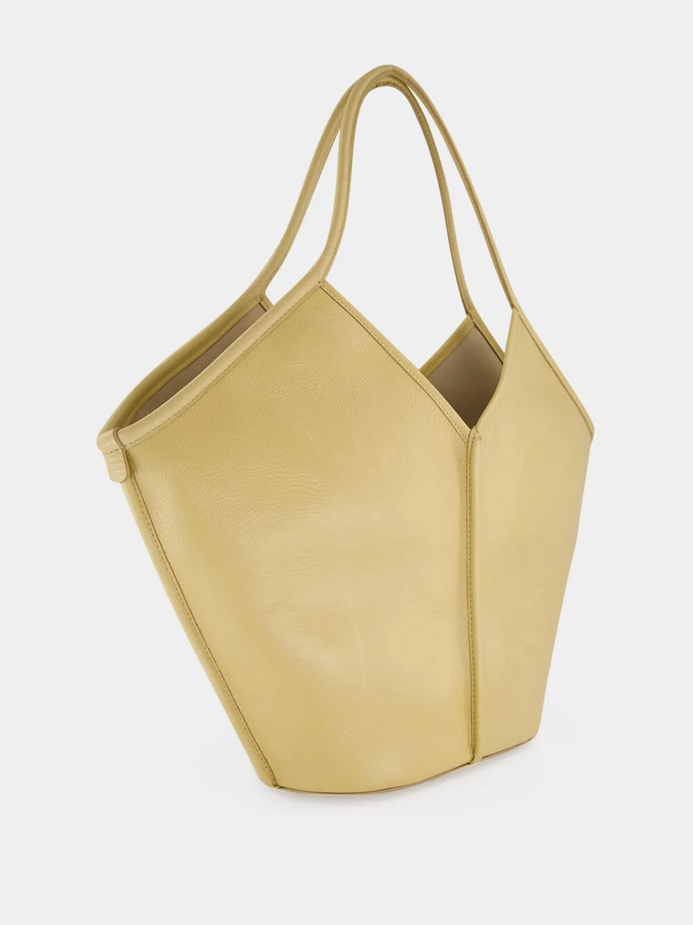 Oat Calella Distressed Leather Tote Bag - Image 2