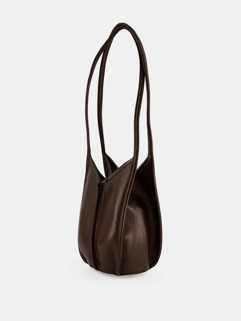 Dark Brown Calella Bucket Shoulder Bag - Image 4