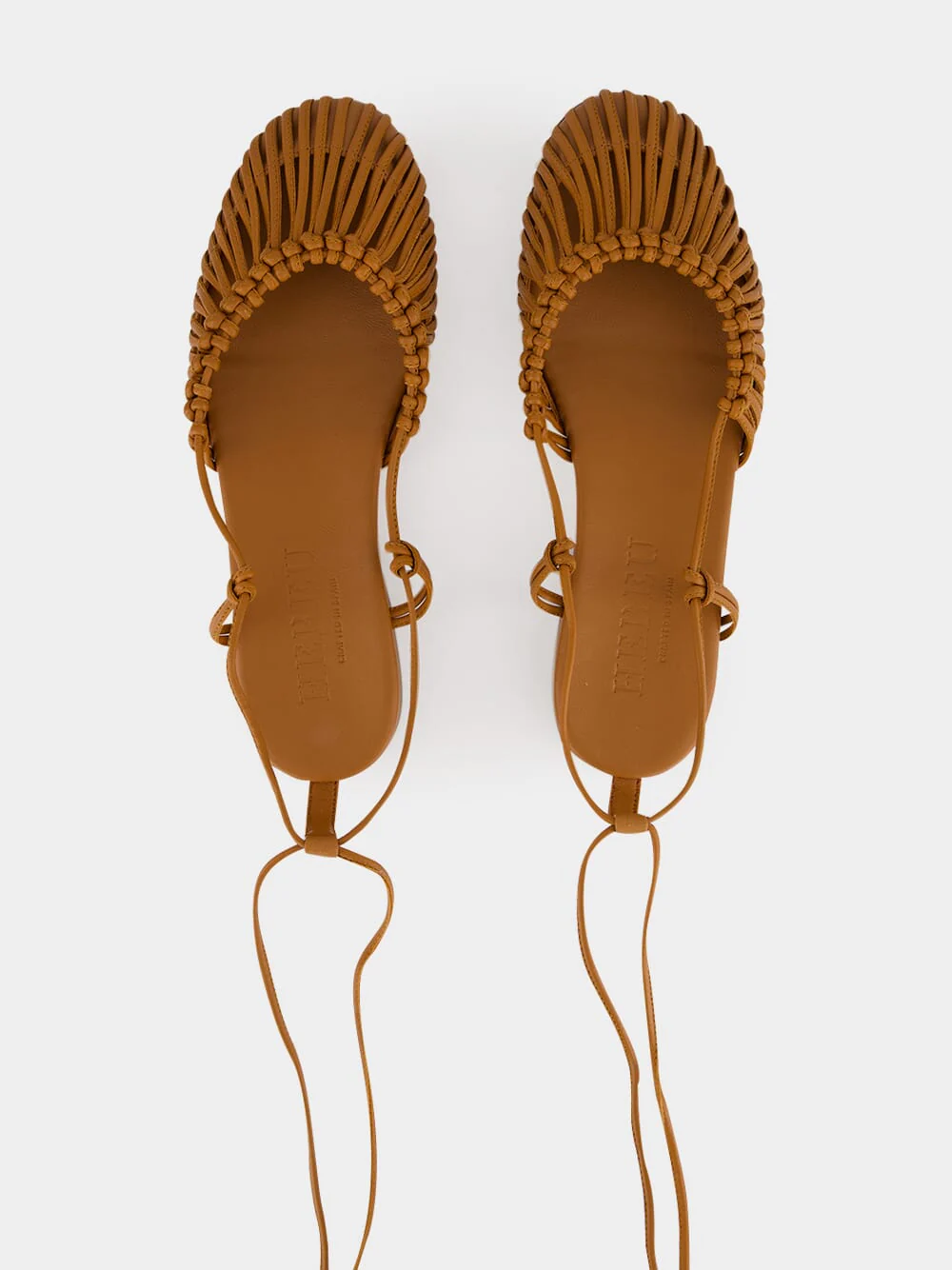 Tan Mantera Round-Toe Knotted Sandal - Image 5