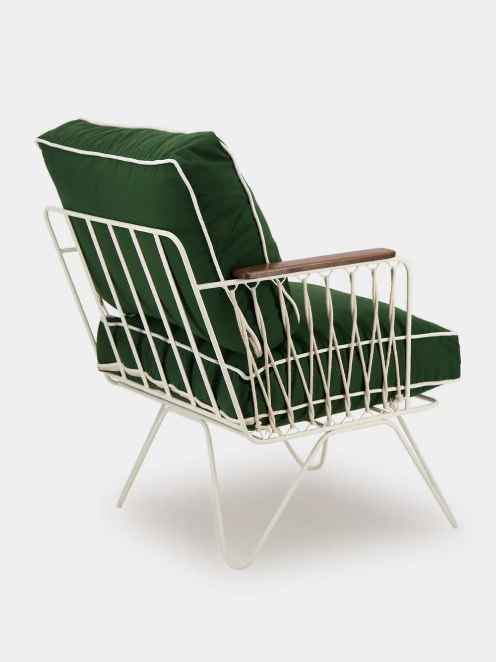 Forest Green Outdoor Croisette Armchair - Image 3