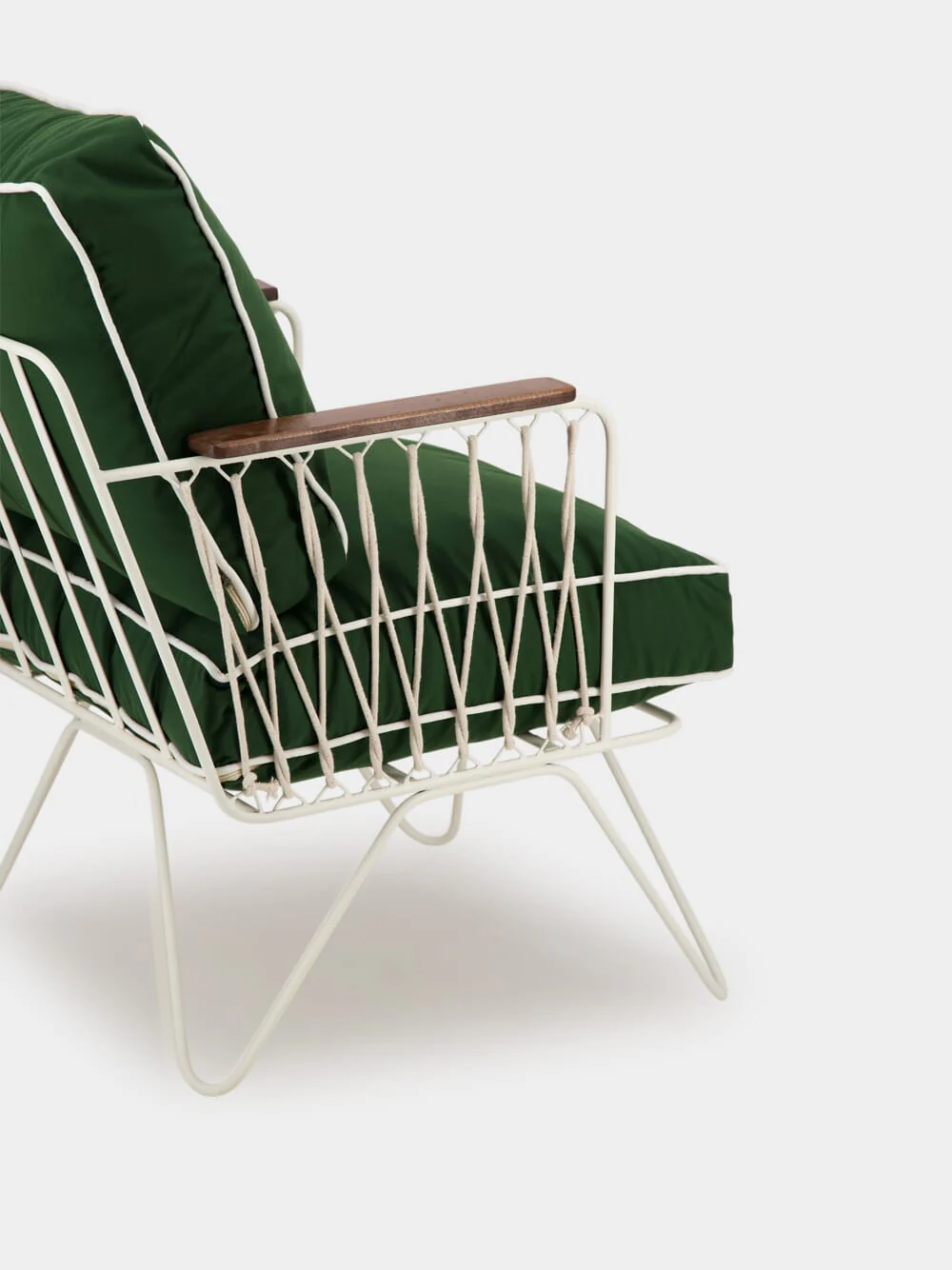 Forest Green Outdoor Croisette Armchair - Image 4