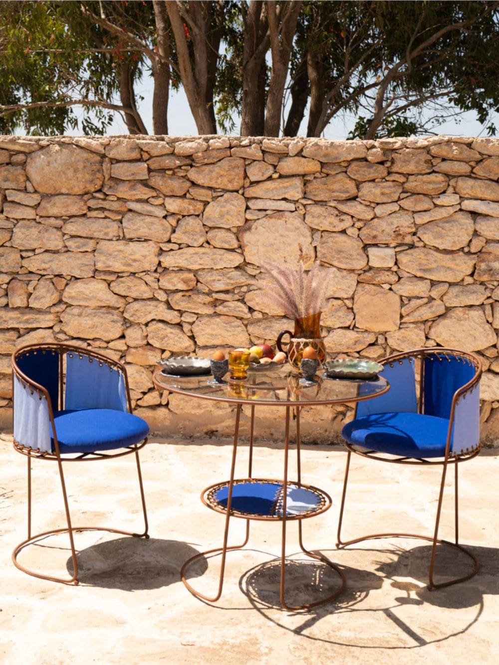 Ocean Blue Outdoor Chair with Canvas