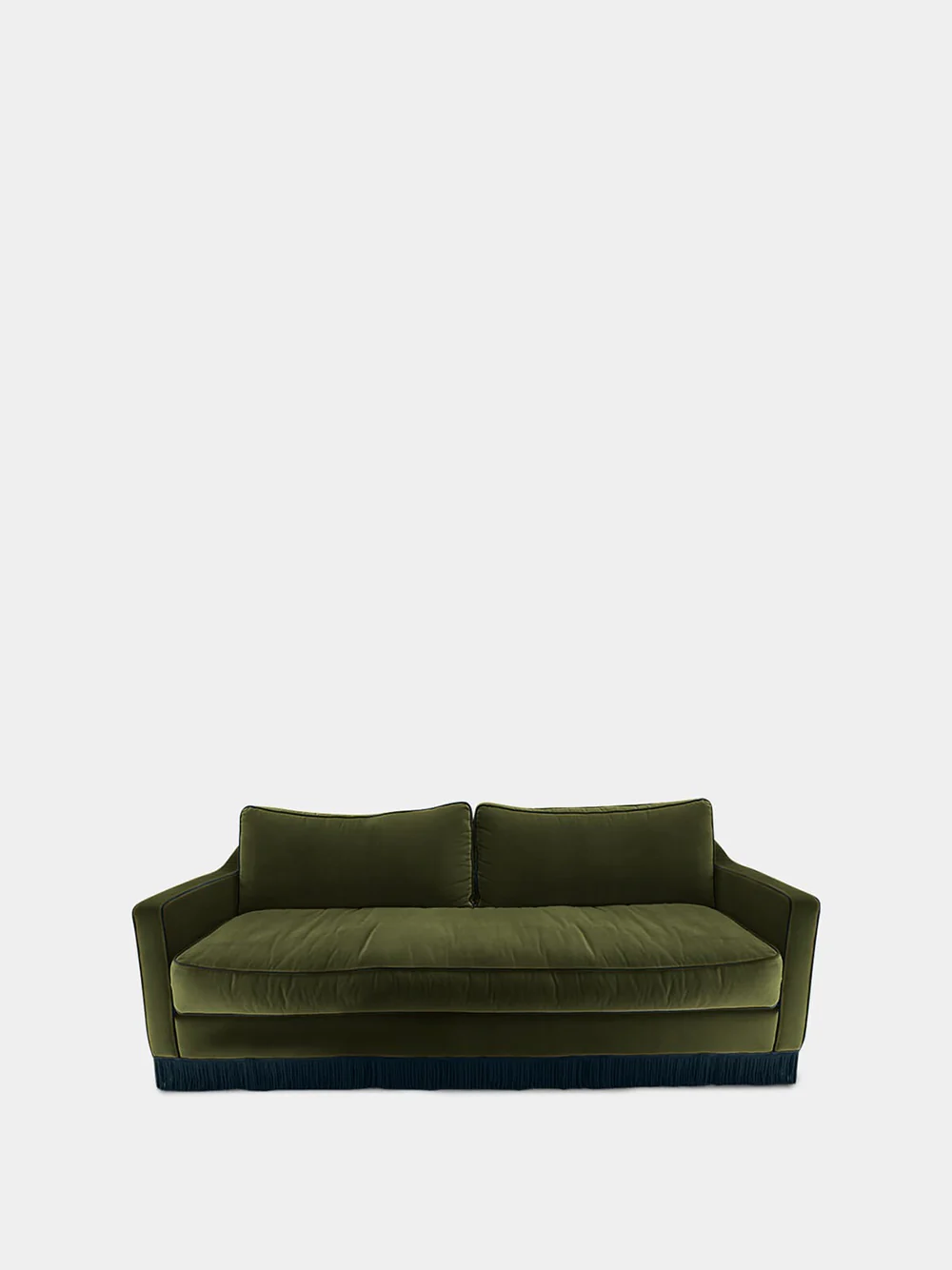 Afonso Green and Blue Velvet Sofa