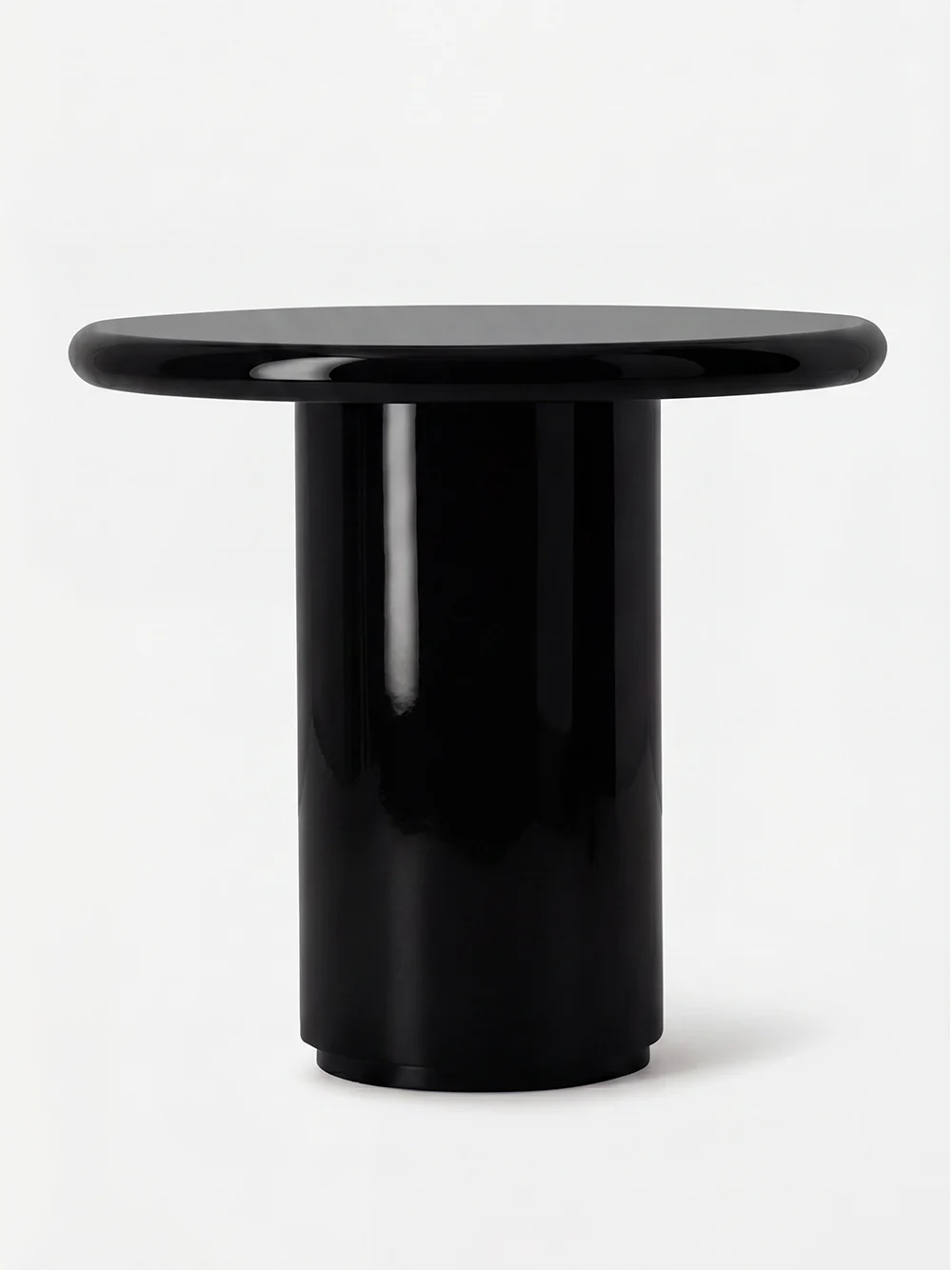 Amendoeira Black Lacquered Wood Side Table - Image 2