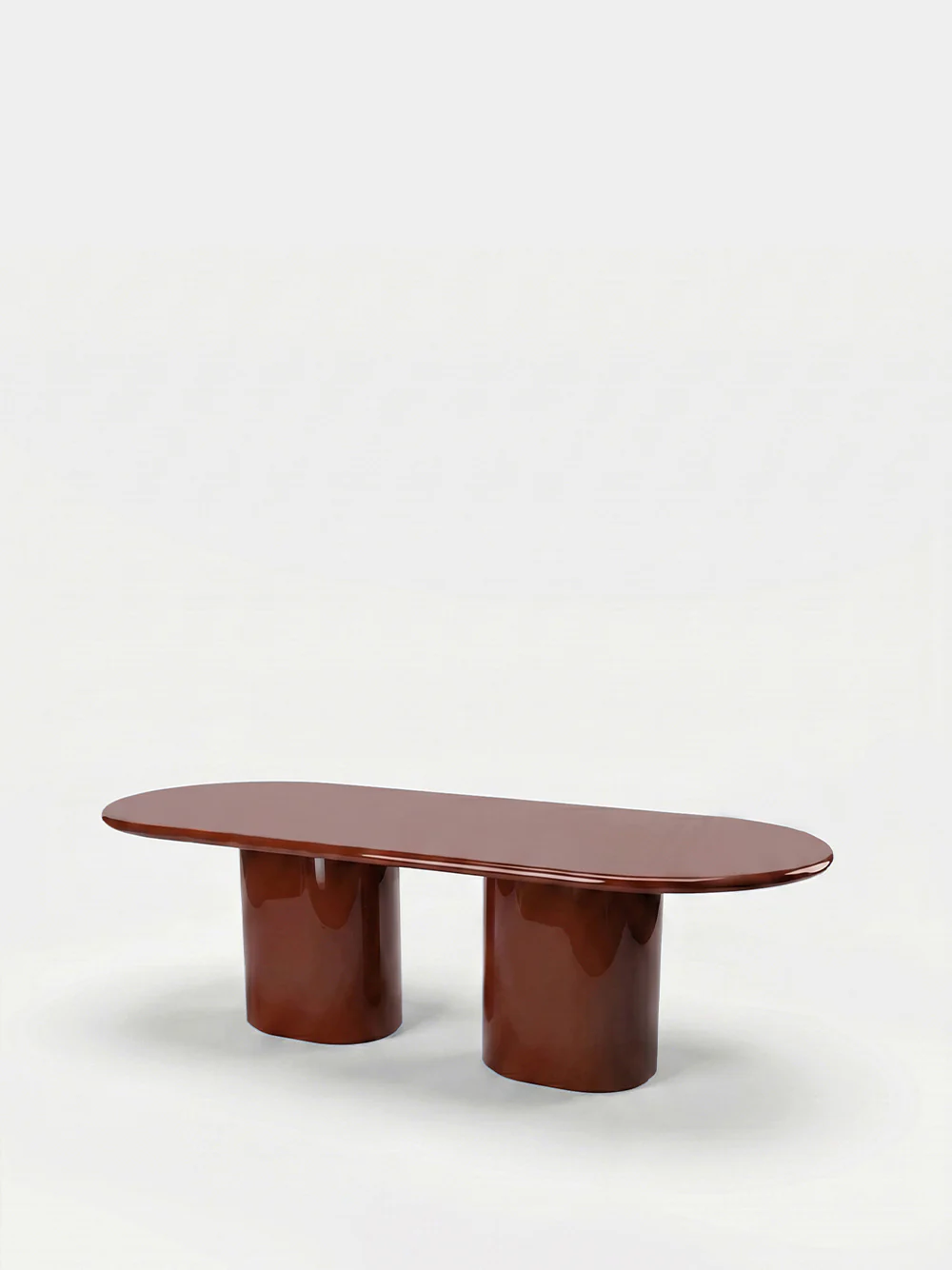 Amendoeira Brick Lacquered Wood Dining Table - Image 2
