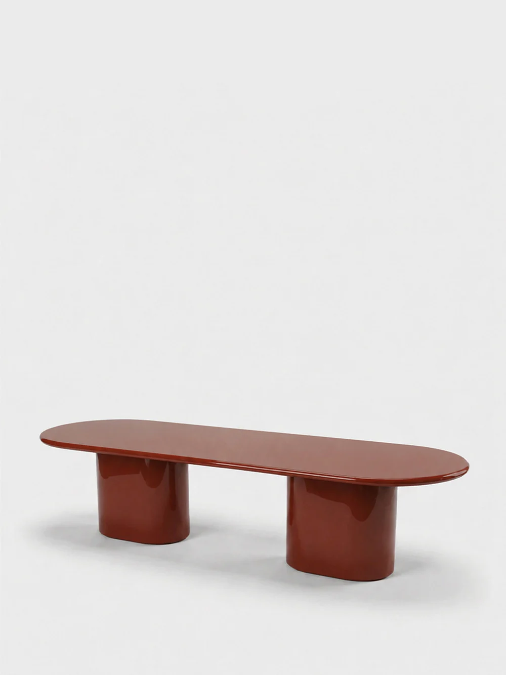 Amendoeira Brick Lacquered Wood Large Dining Table - Image 2