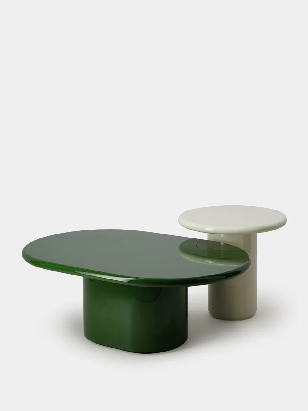 Amendoeira Green Lacquered Wood Coffee Table - Image 2