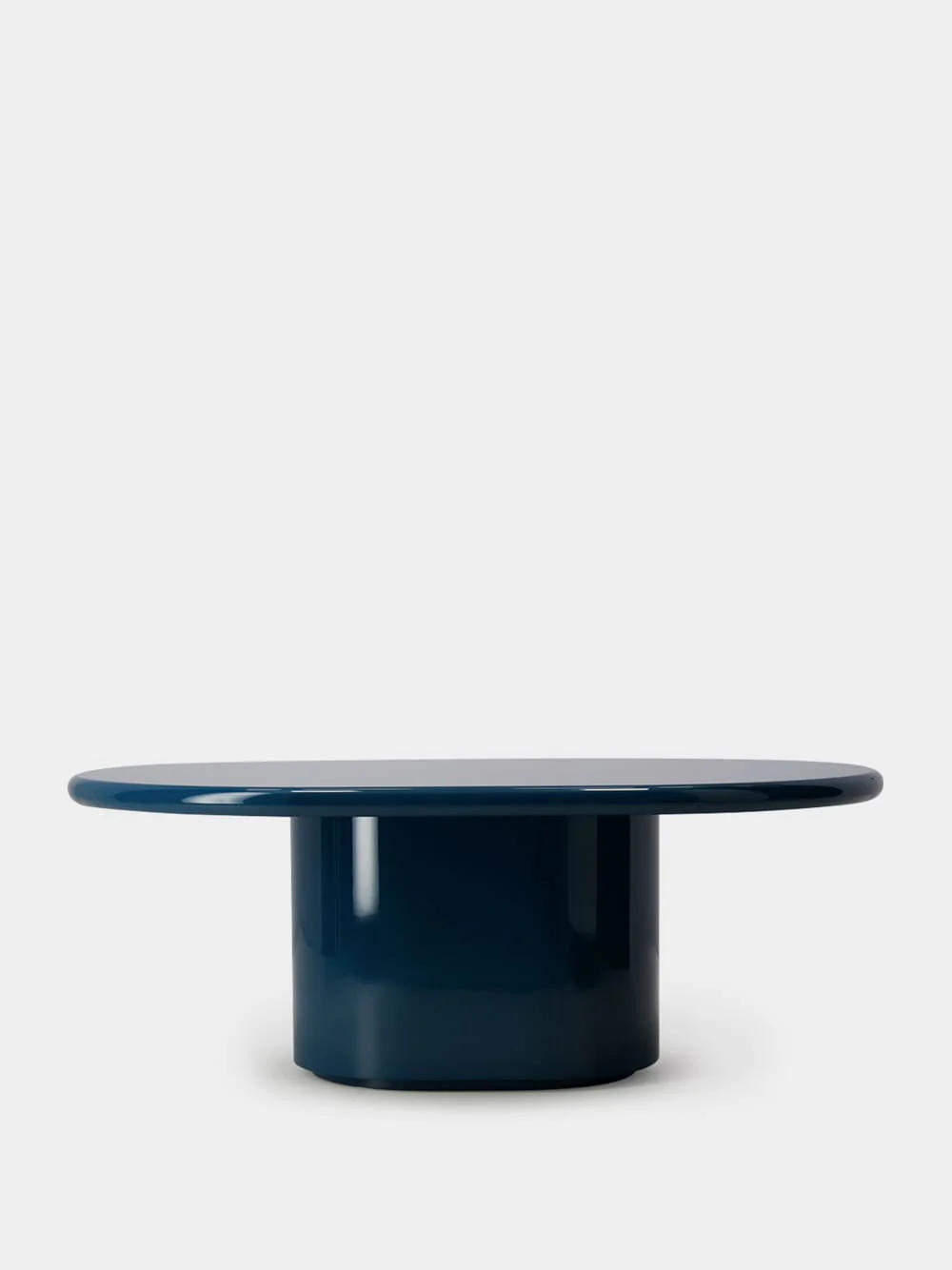 Amendoeira Petrol Blue Lacquered Wood Coffee Table - Image 2