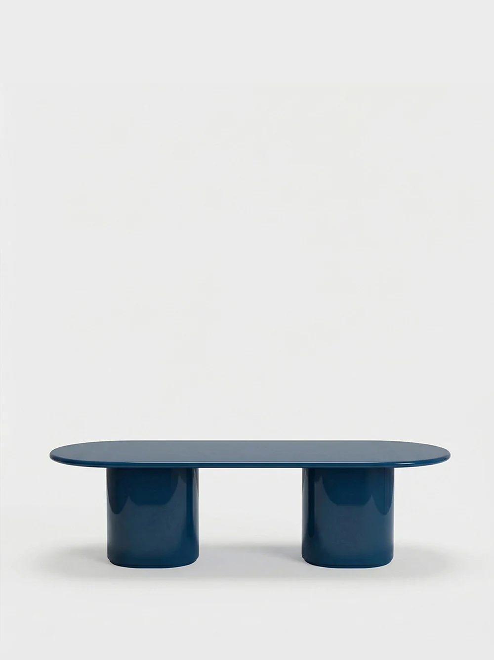 Amendoeira Petrol Blue Lacquered Wood Dining Table