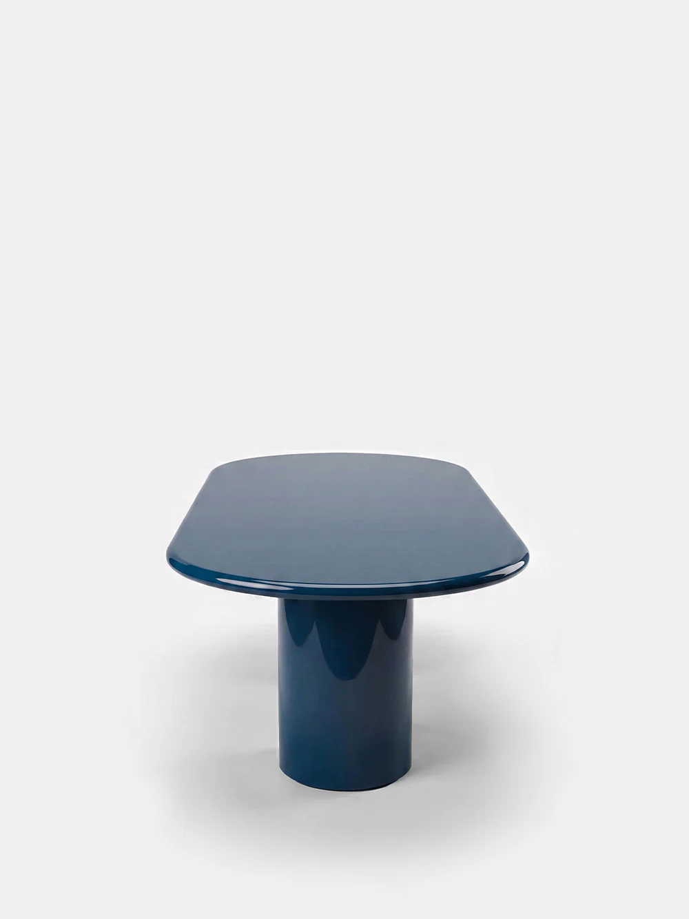 Amendoeira Petrol Blue Lacquered Wood Dining Table - Image 3