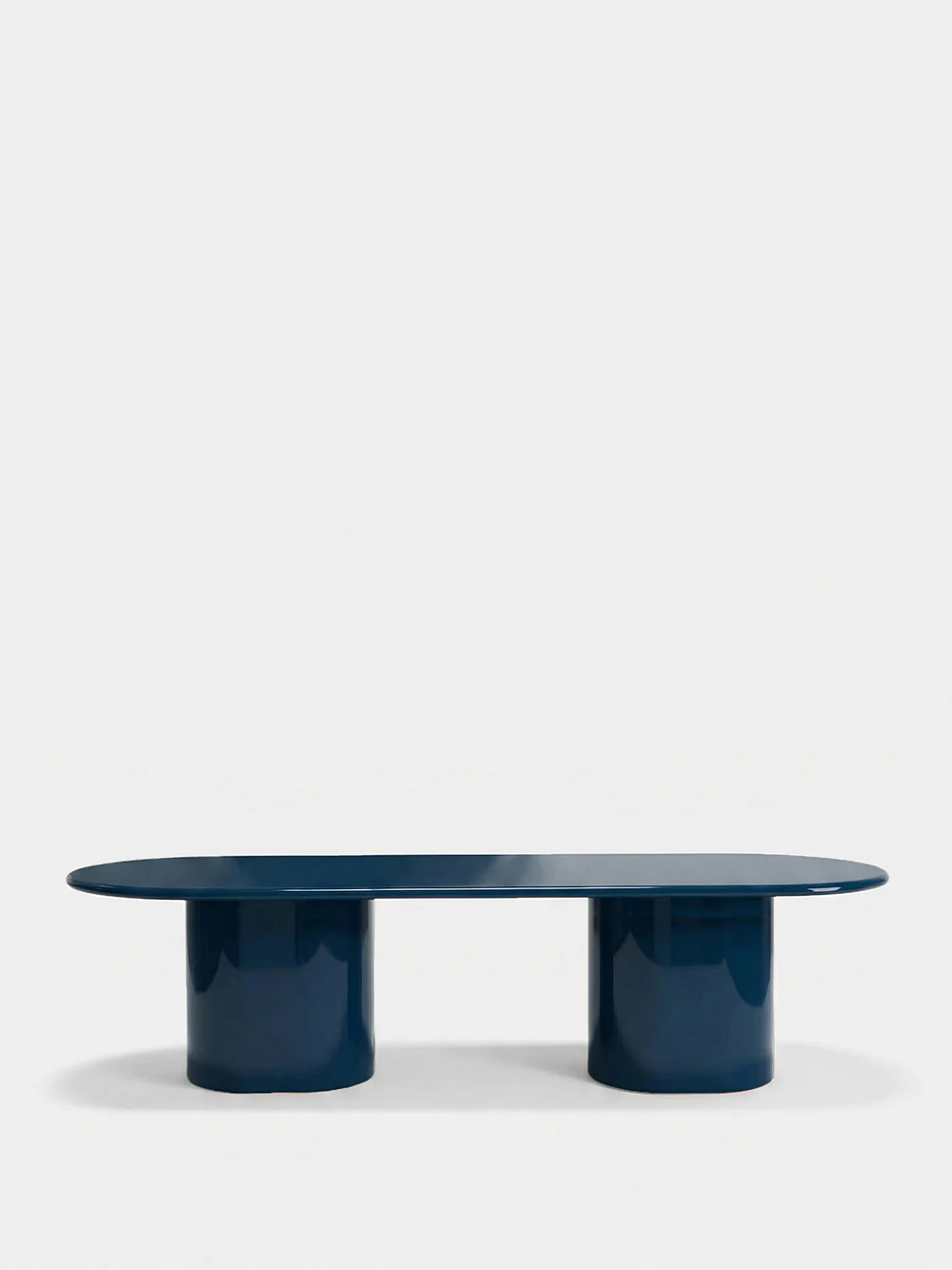 Amendoeira Petrol Blue Lacquered Wood Large Dining Table