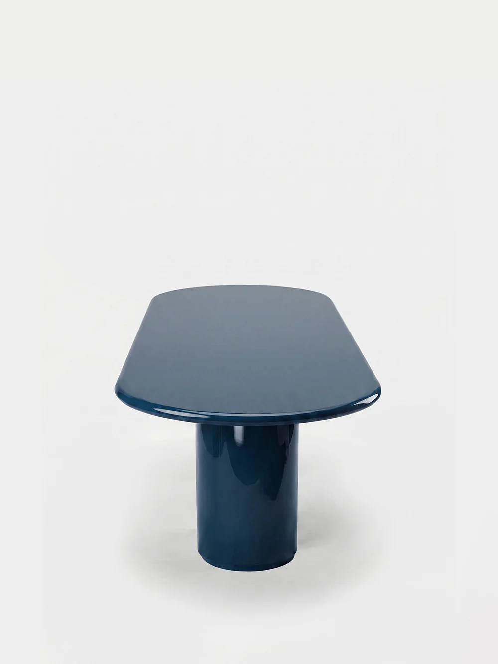 Amendoeira Petrol Blue Lacquered Wood Large Dining Table - Image 3