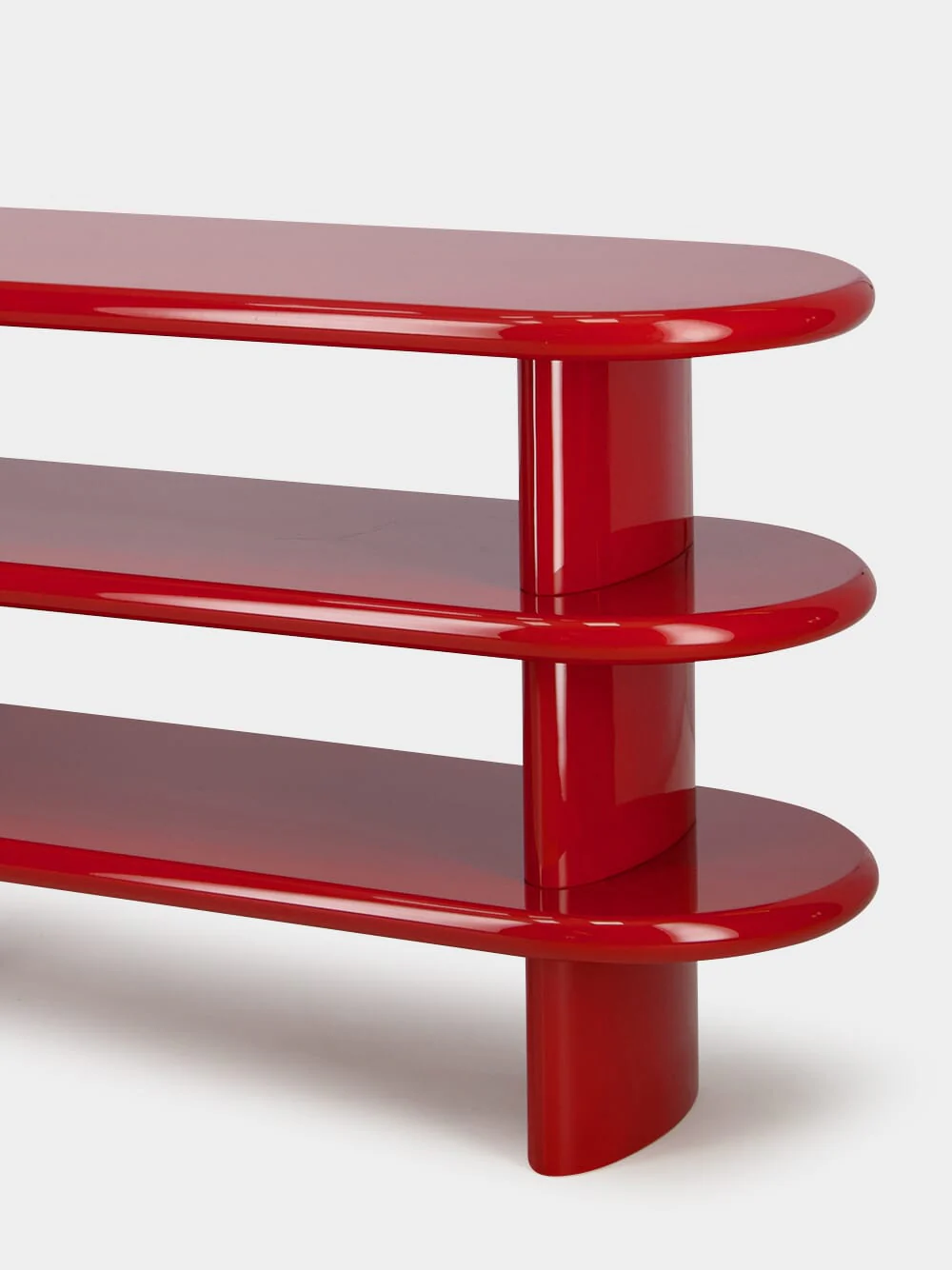 Amendoeira Sideboard Red Lacquered Wood - Image 5