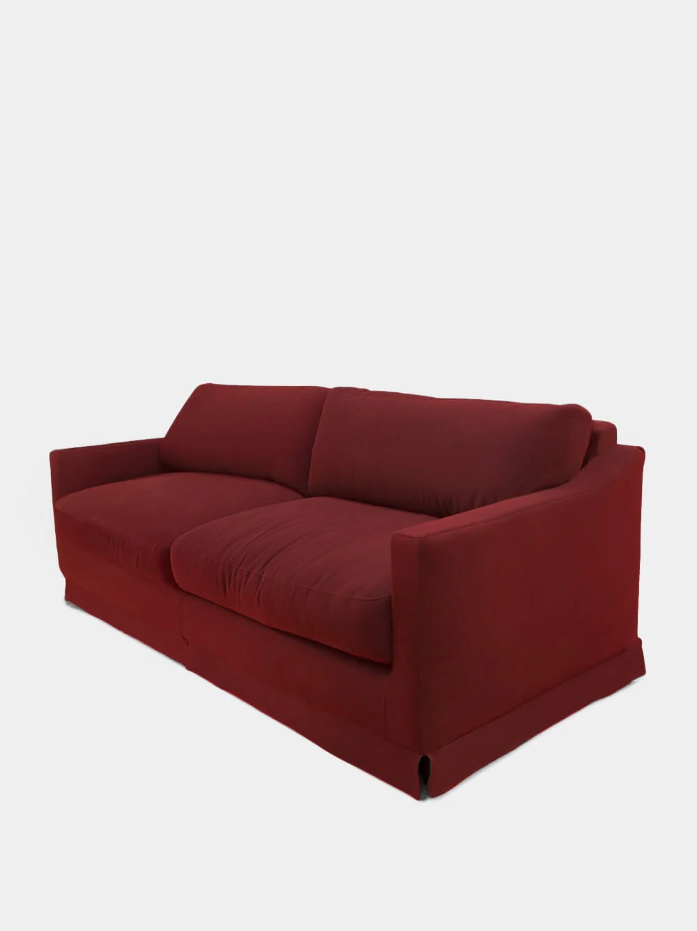 Carlos Bordeaux Linen Four-Seater Sofa - Image 2