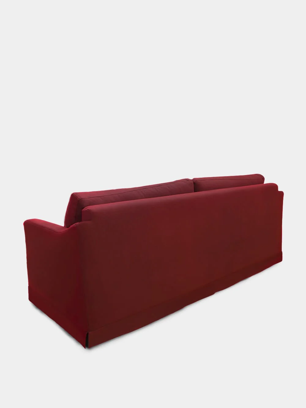 Carlos Bordeaux Linen Four-Seater Sofa - Image 3