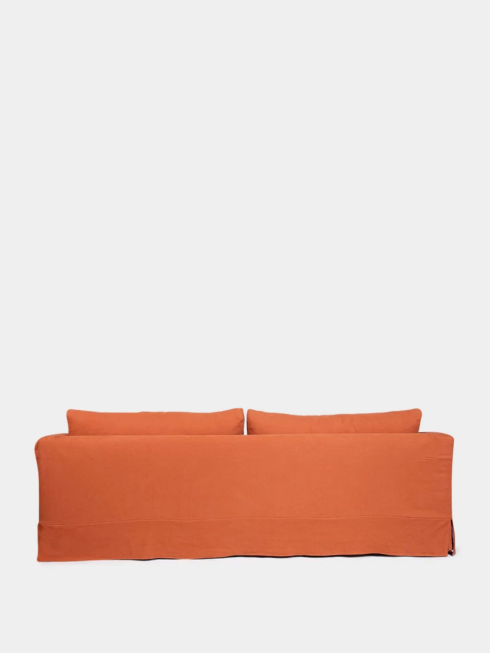 Carlos Brick Linen Four-Seater Sofa - Image 4