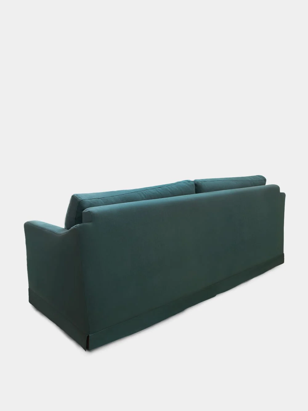 Carlos Green Linen Four-Seater Sofa - Image 3