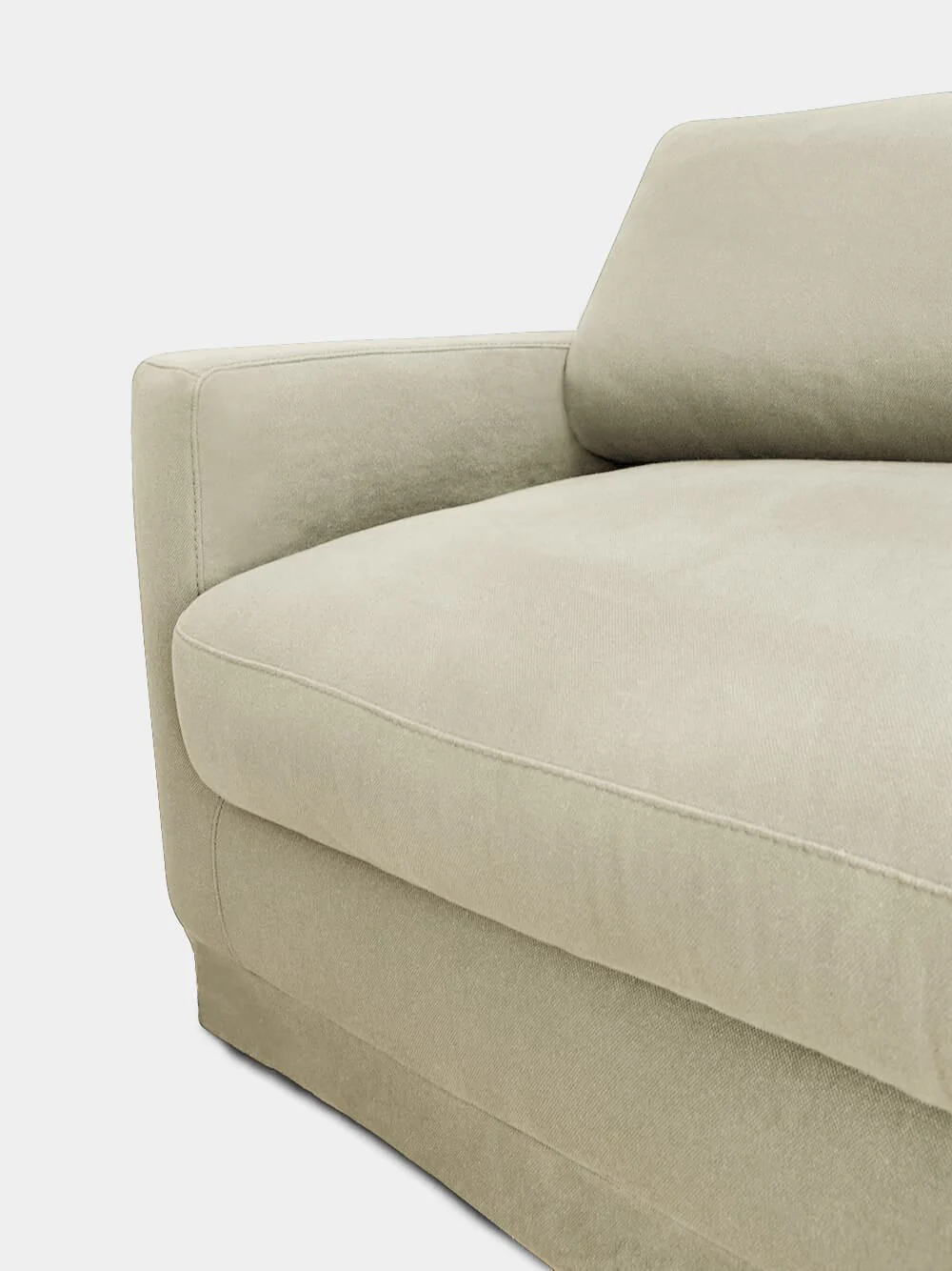 Carlos Natural Linen Four-Seater Sofa - Image 4