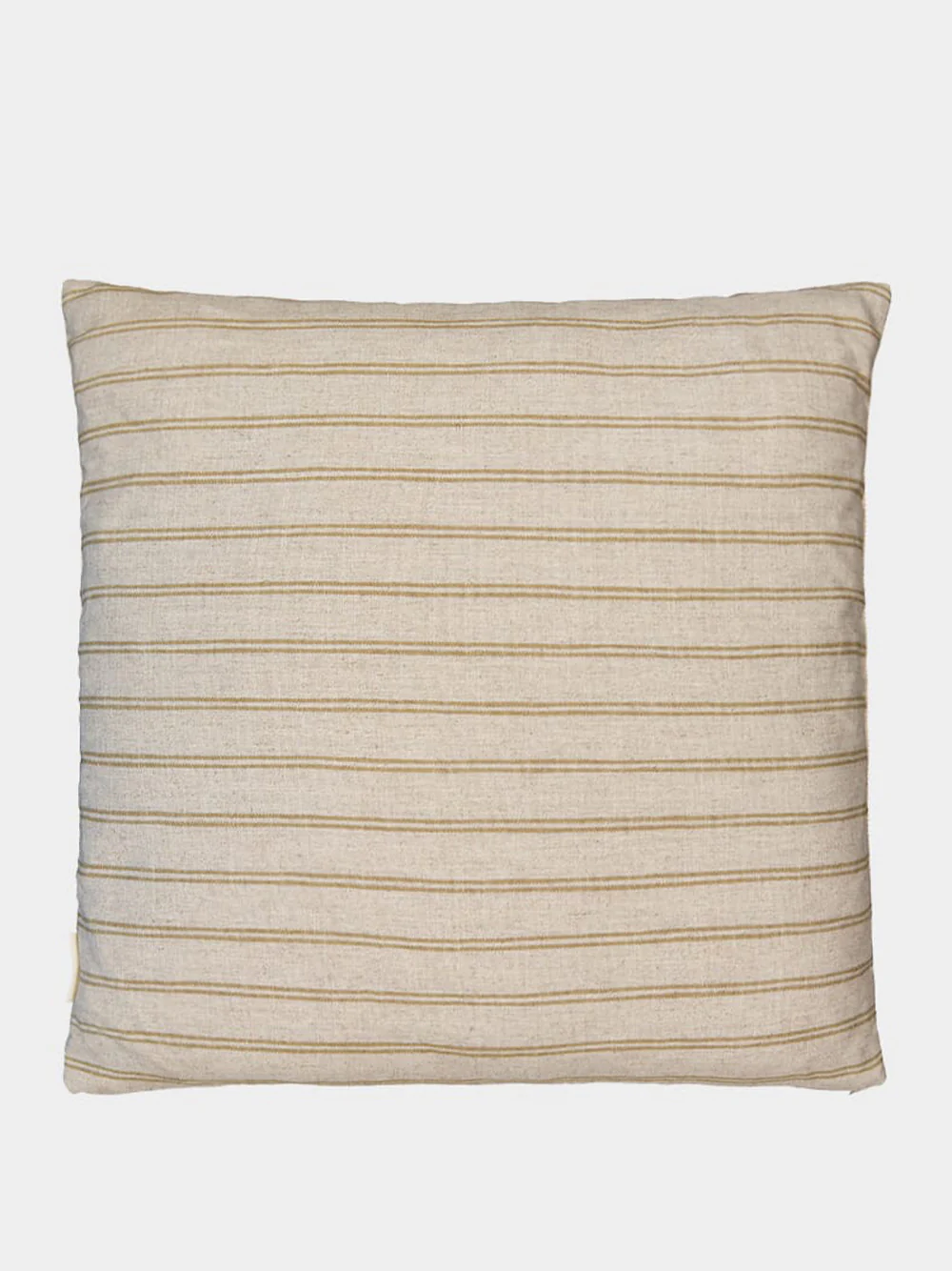 Handmade Augusta Natural and Yellow Cotton and Linen Cushion - Image 3