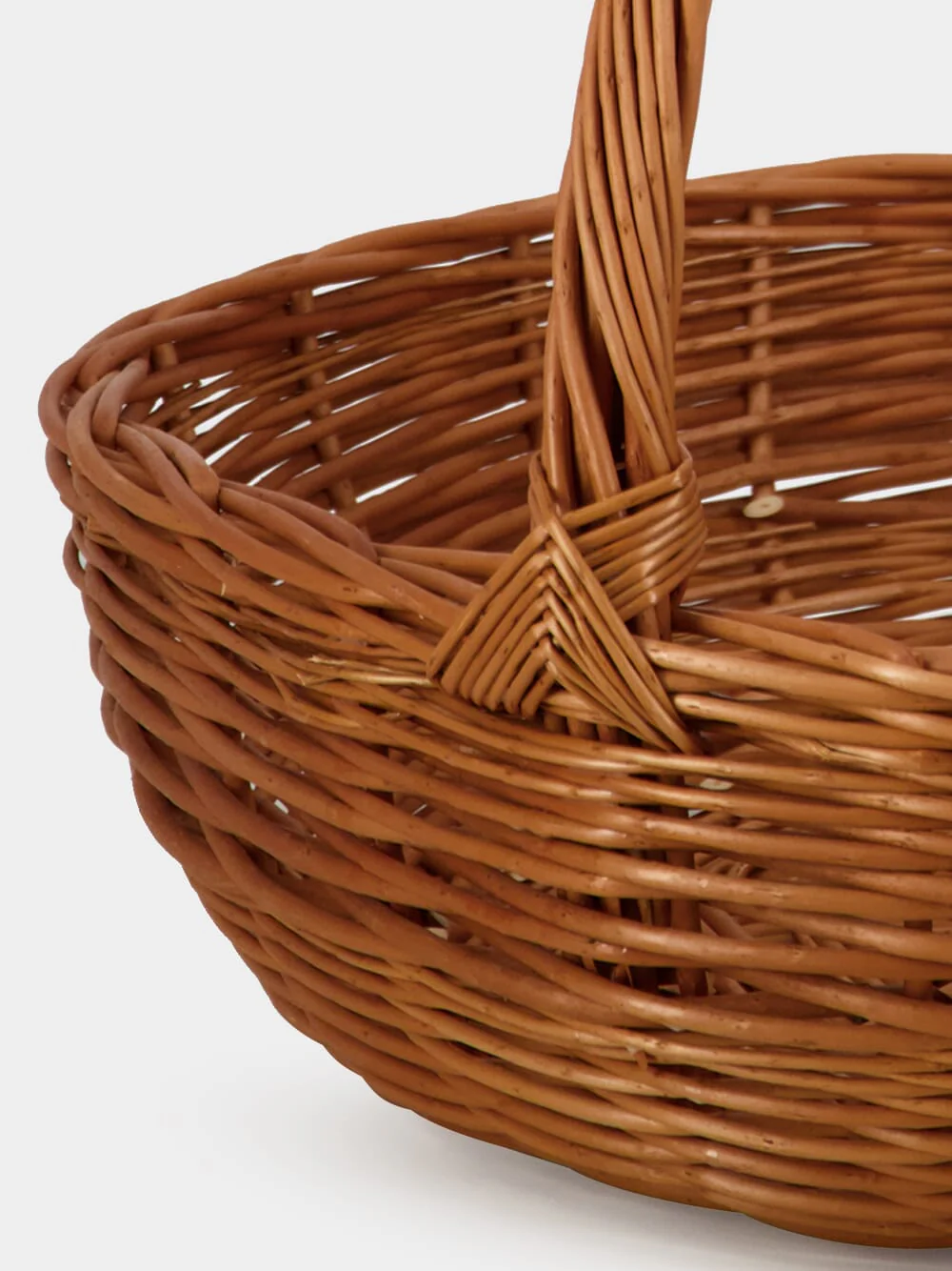Handmade Camacha Natural Wicker Medium Basket - Image 3