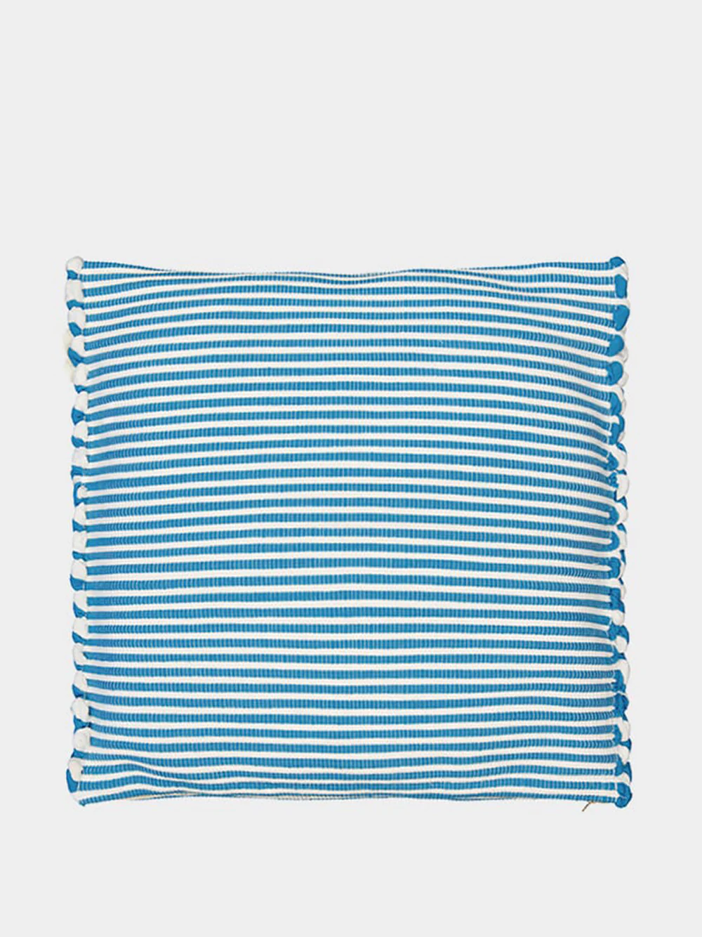 Handmade Sofia Blue Mixed Recycled Fibres Cushion - Image 3
