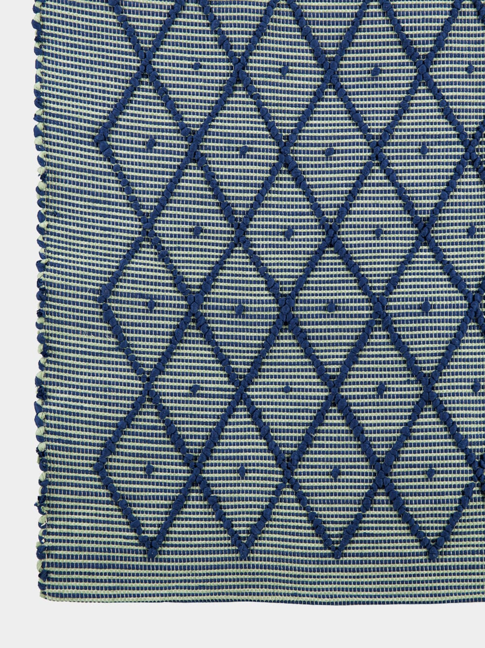 Handmade Sofia Blue Mixed Recycled Fibres Rug - Image 4