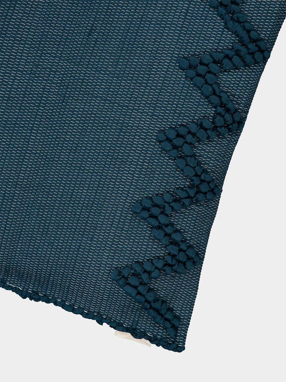 Handmade Sofia Green Mixed Recycled Fibres Cushion - Image 3