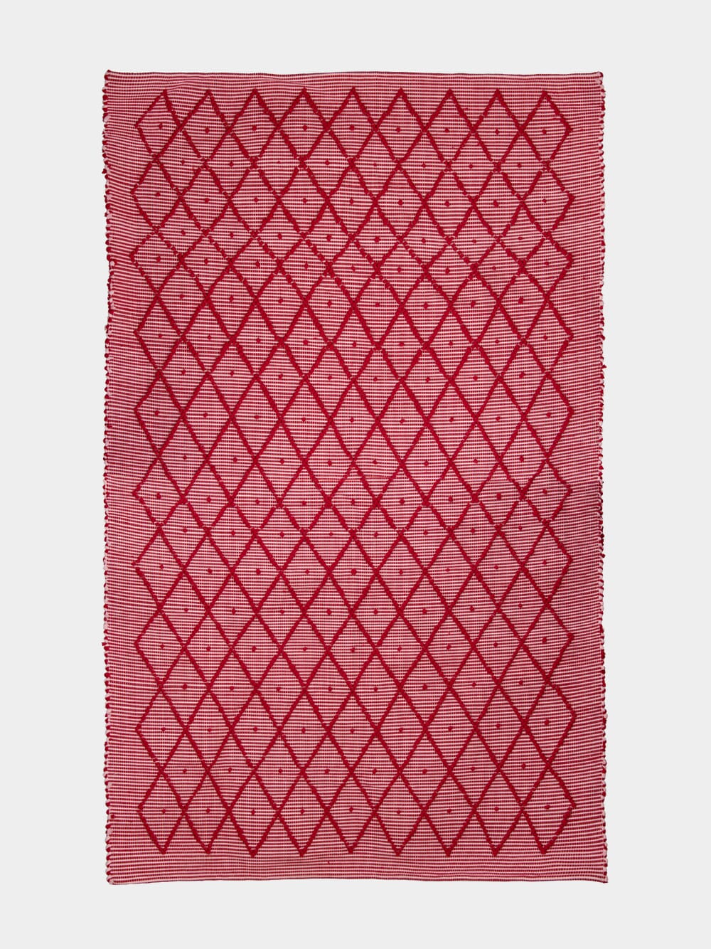 Handmade Sofia Red Mixed Recycled Fibres Rug - Image 2