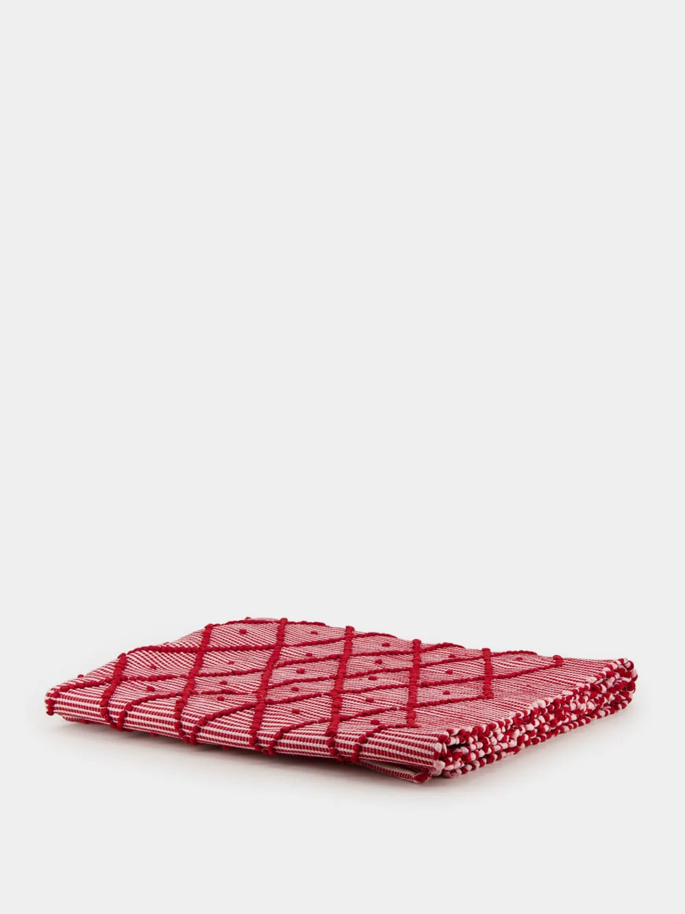 Handmade Sofia Red Mixed Recycled Fibres Rug - Image 3