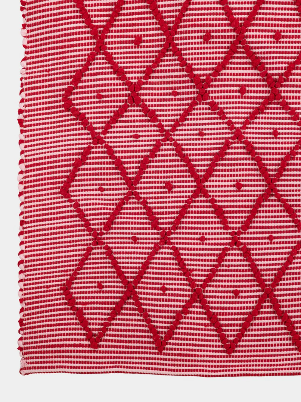 Handmade Sofia Red Mixed Recycled Fibres Rug - Image 4