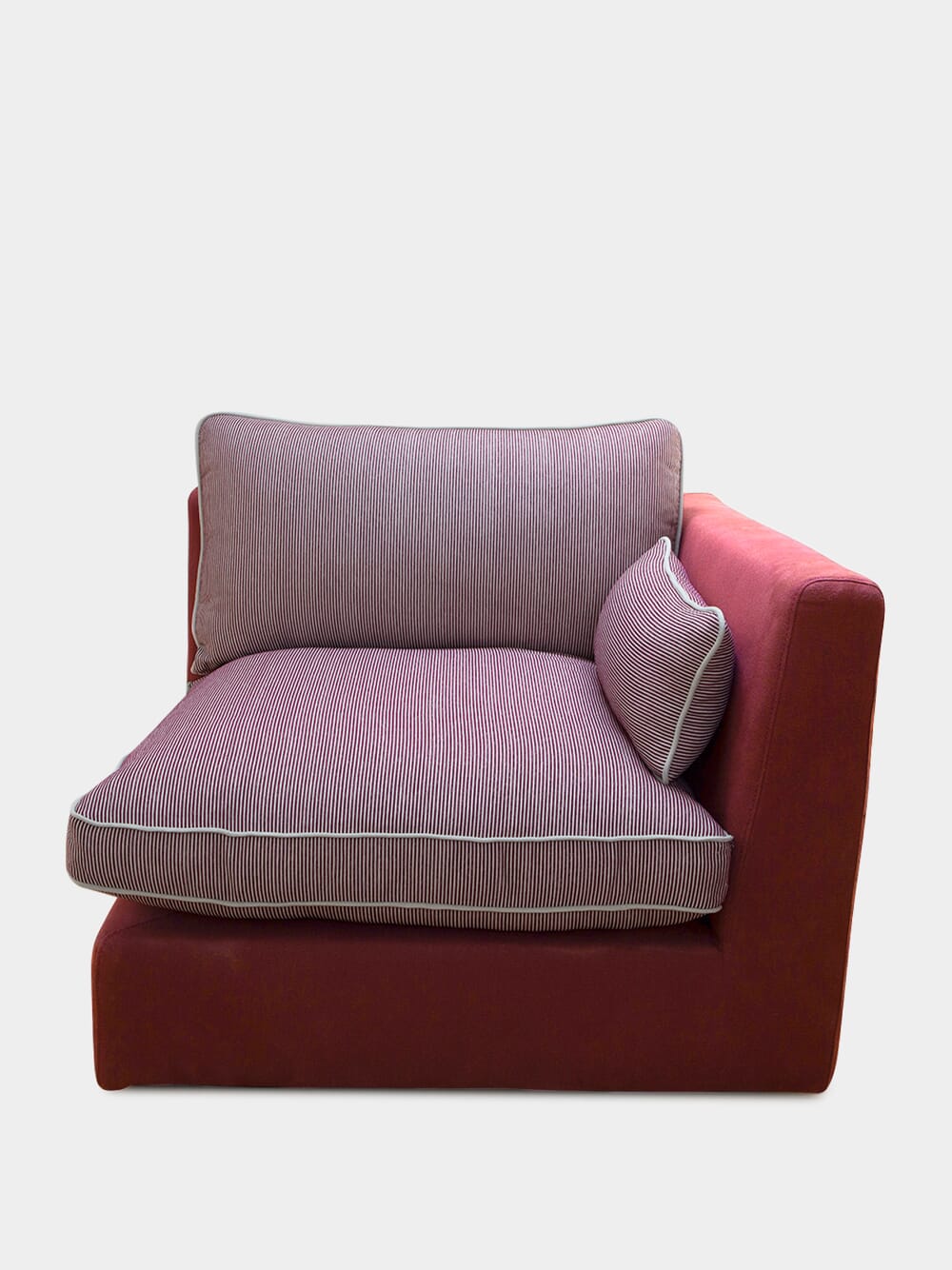 Dinis Bordeaux Linen Right Arm Module Sofa