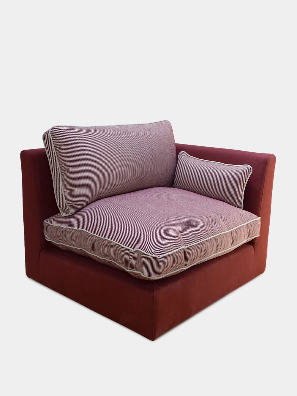 Dinis Bordeaux Linen Right Arm Module Sofa - Image 2