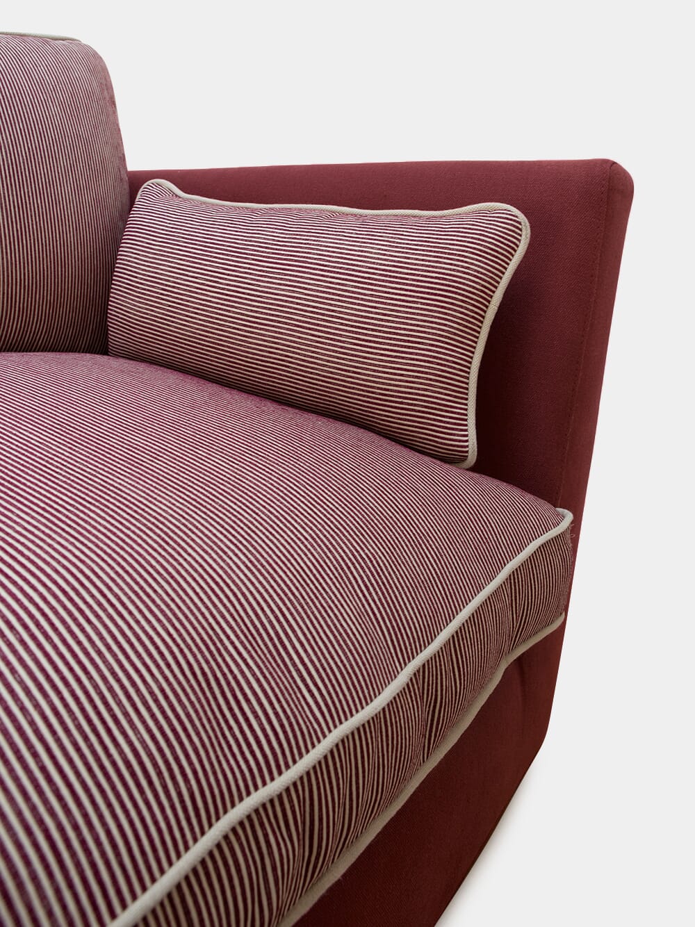 Dinis Bordeaux Linen Right Arm Module Sofa - Image 3
