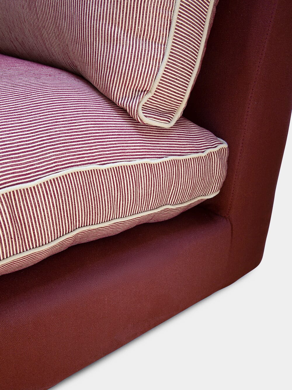 Dinis Bordeaux Linen Right Arm Module Sofa - Image 4