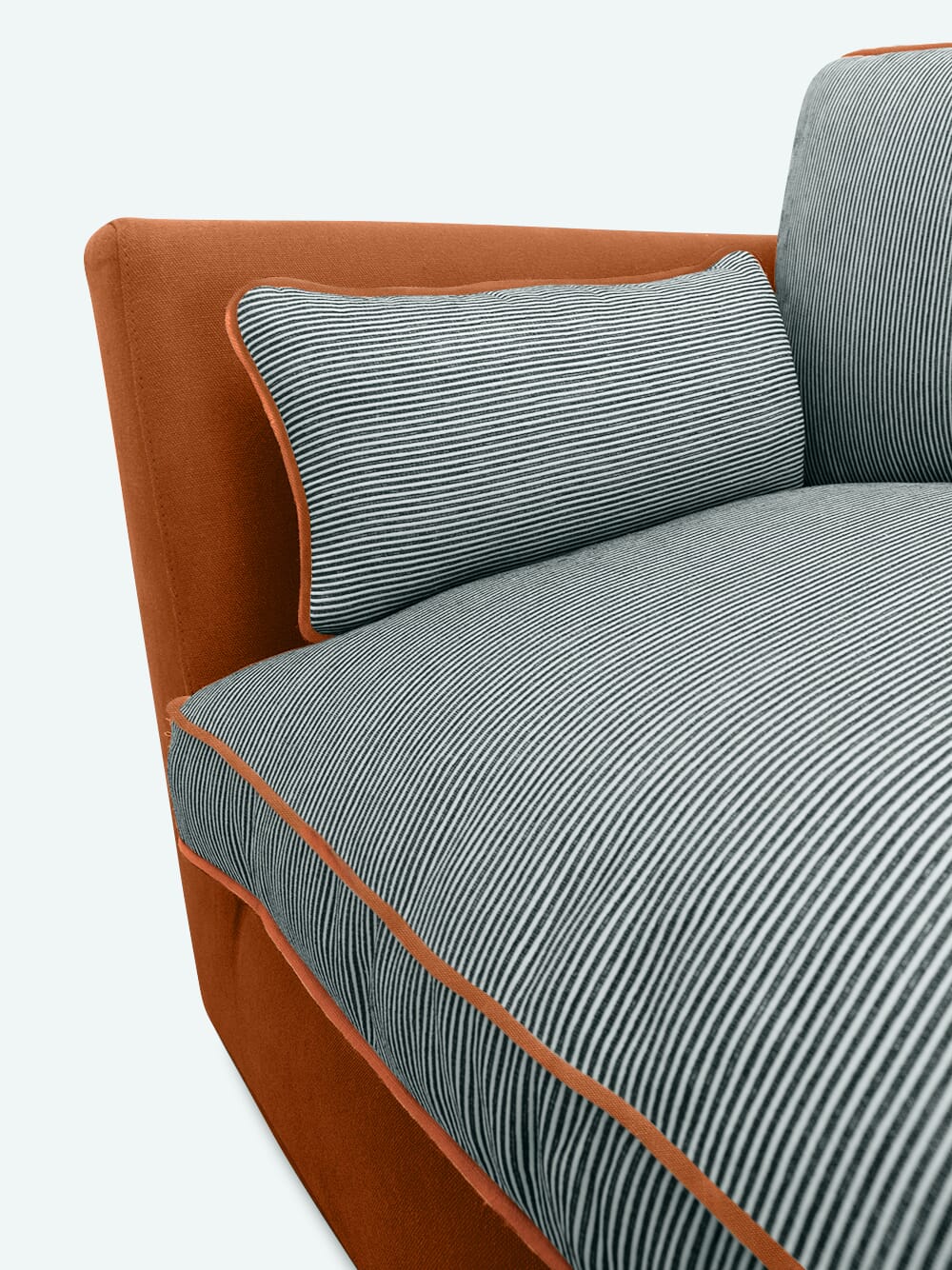 Dinis Brick Linen Corner Module Sofa - Image 4