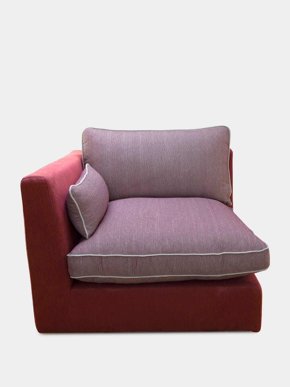 Dinis Brick Linen Left Arm Module Sofa