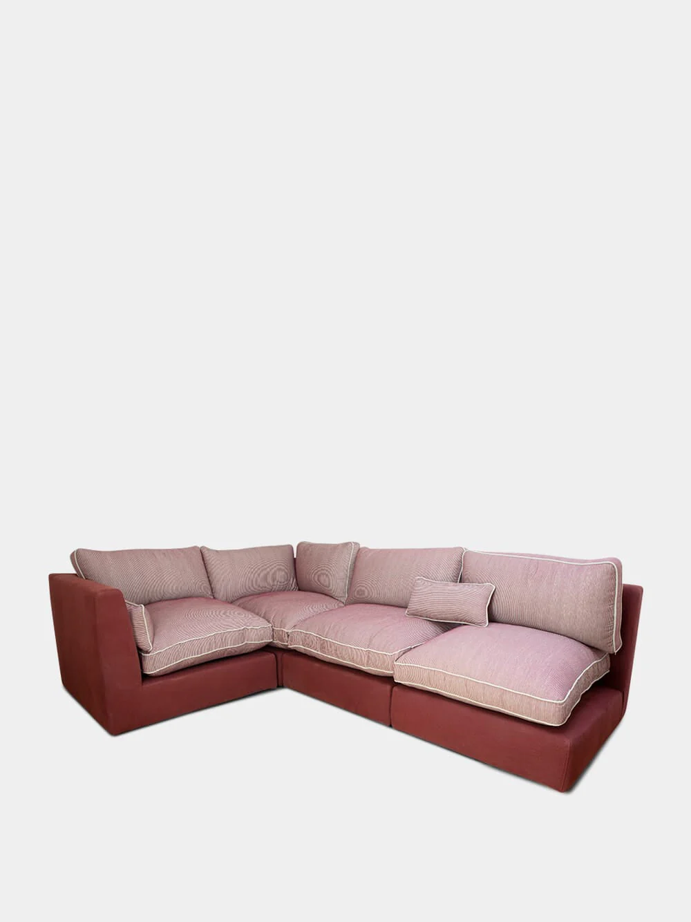 Dinis Brick Linen Left Arm Module Sofa - Image 6