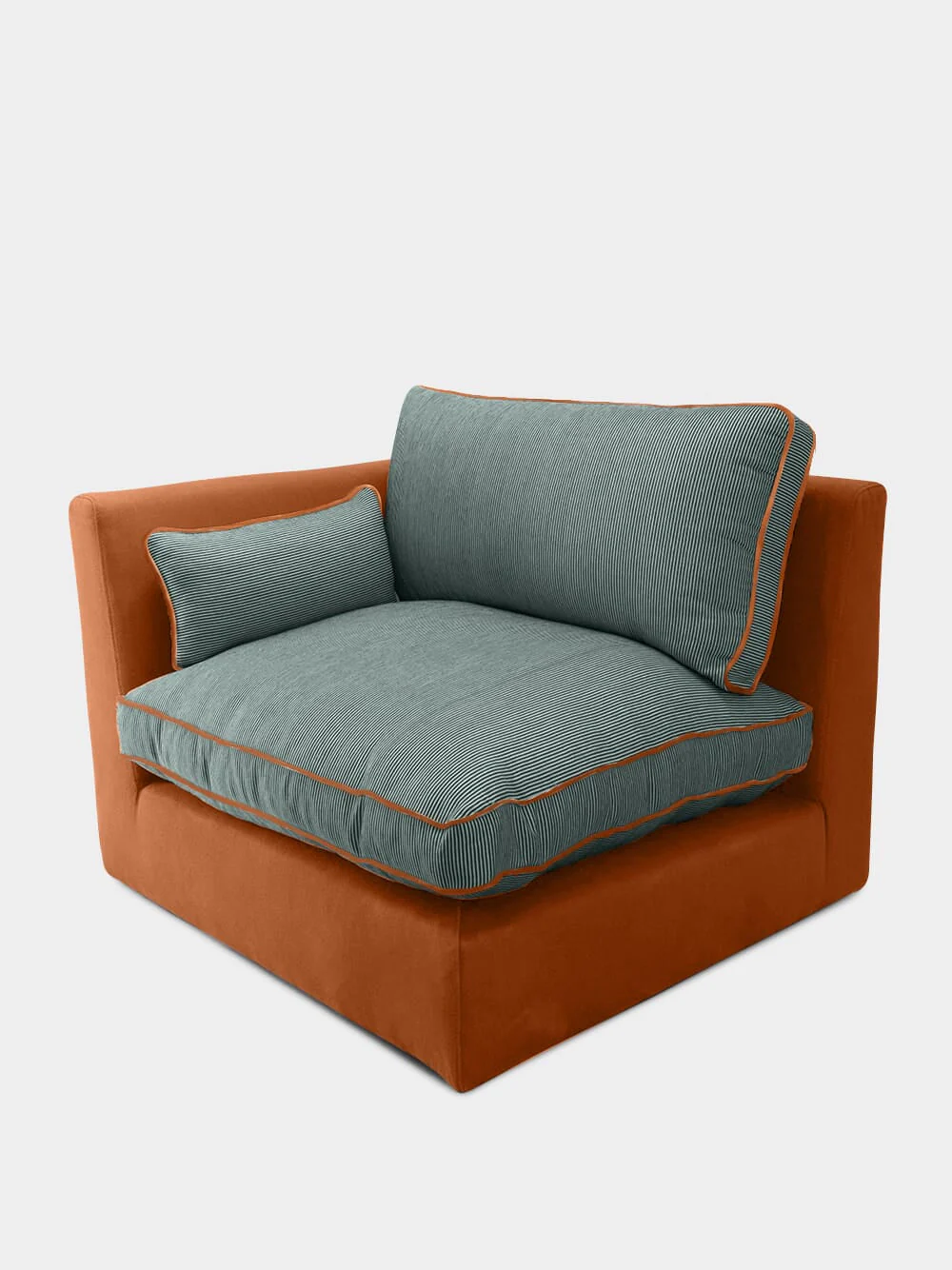 Dinis Brick Linen Left Arm Module Sofa - Image 2