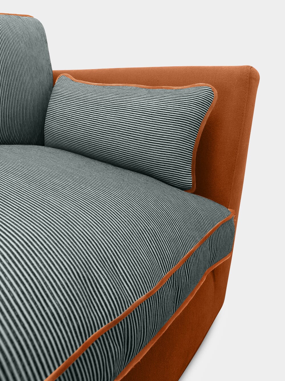 Dinis Brick Linen Right Arm Module Sofa - Image 3