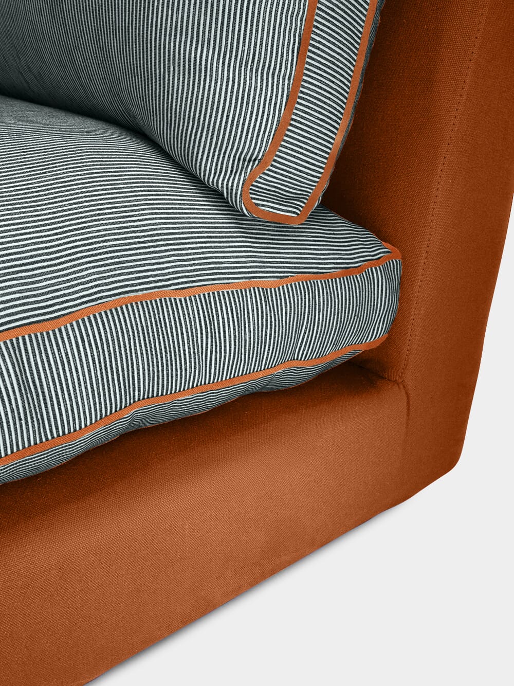 Dinis Brick Linen Right Arm Module Sofa - Image 4