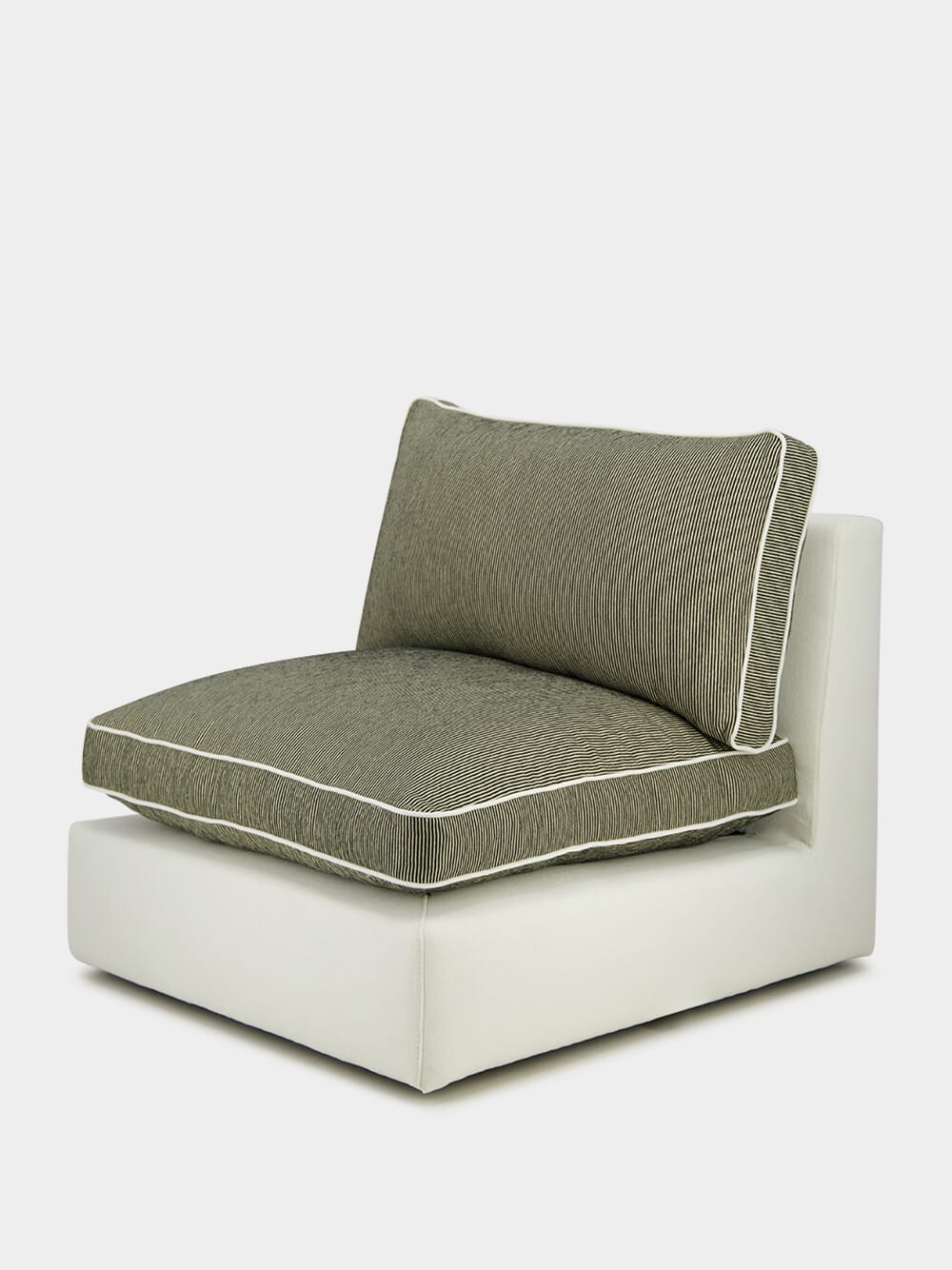 Dinis Ivory Linen Central Module Sofa - Image 2