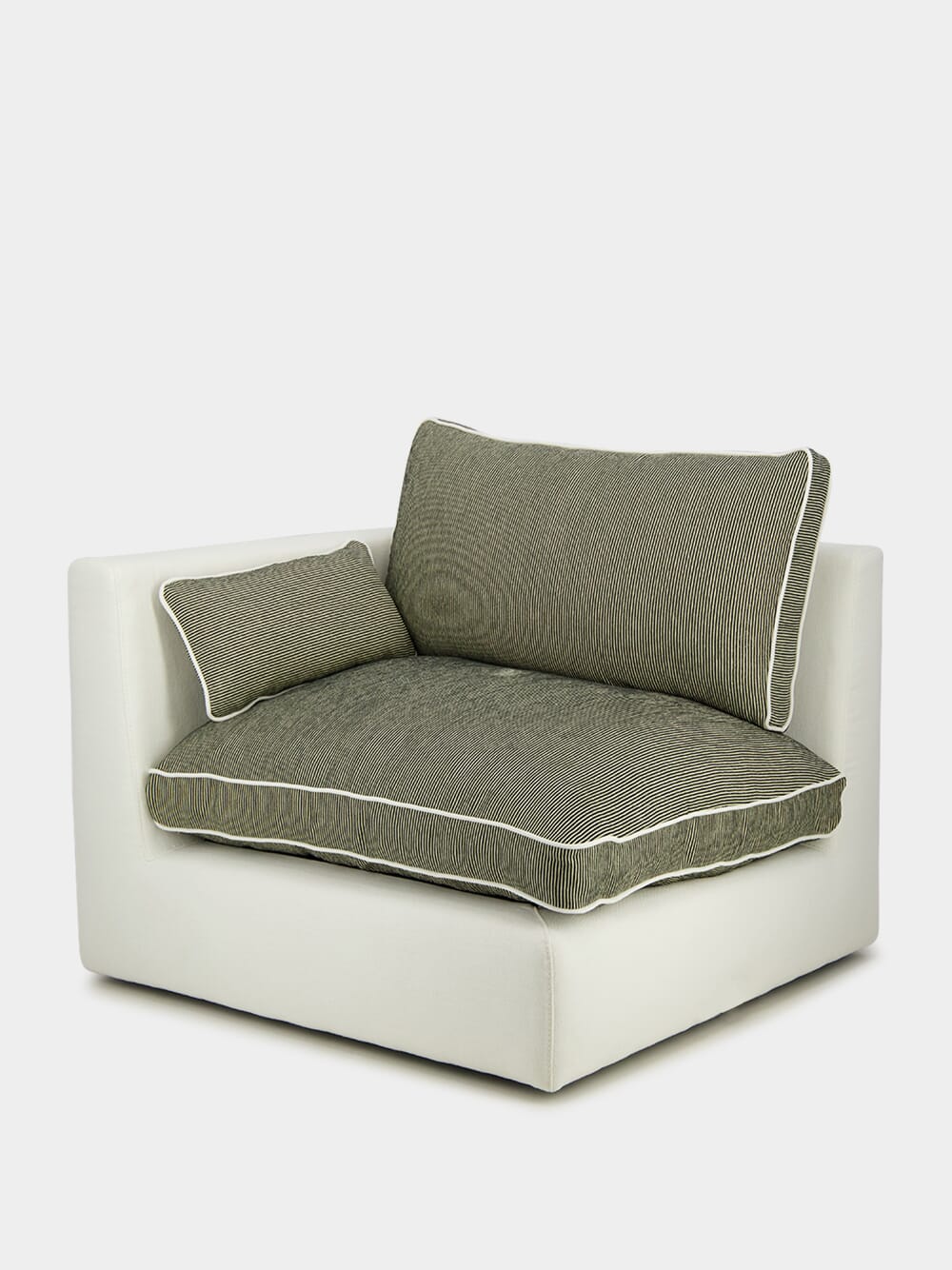 Dinis Ivory Linen Left Arm Module Sofa - Image 4