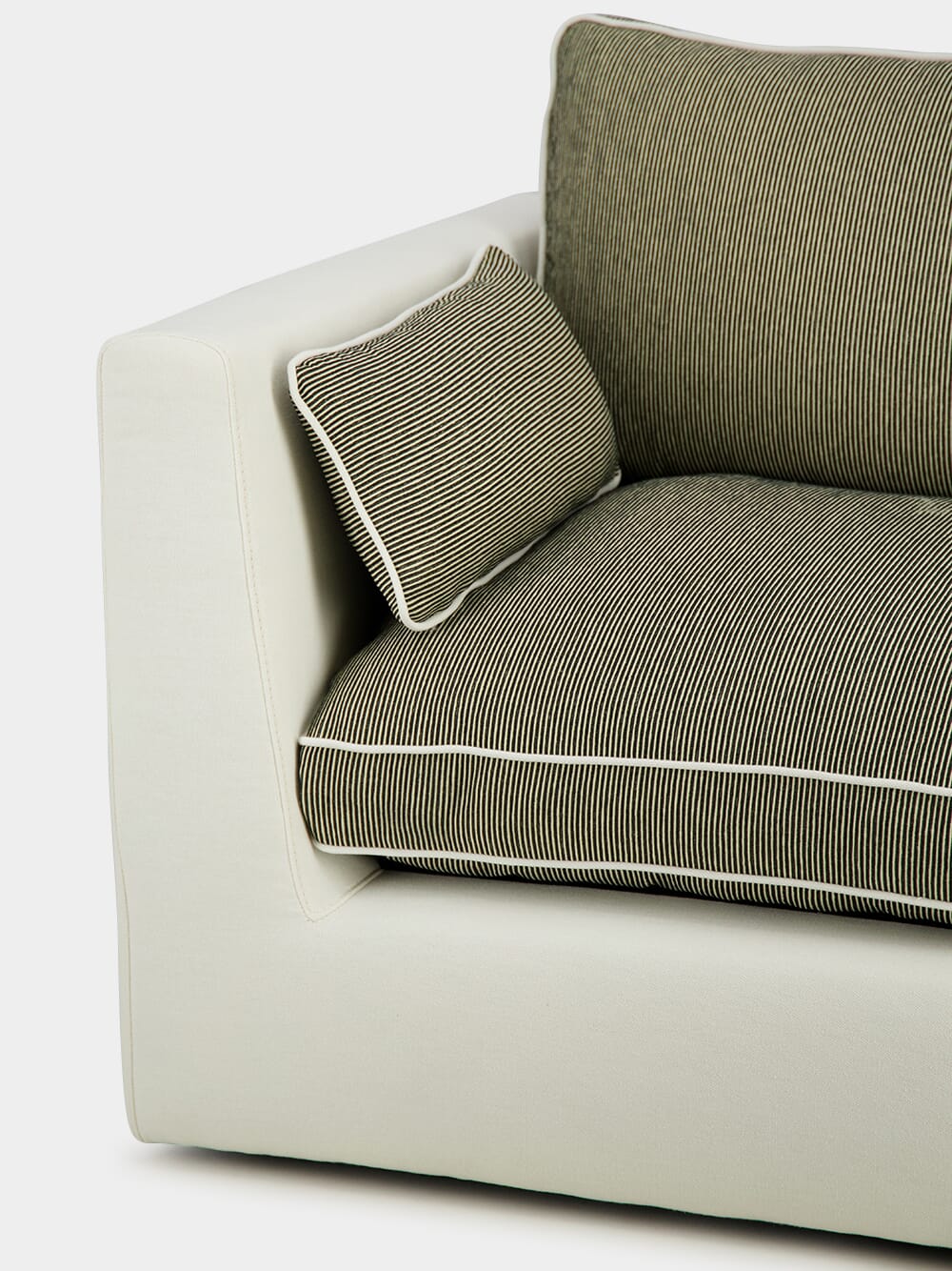 Dinis Ivory Linen Left Arm Module Sofa - Image 6