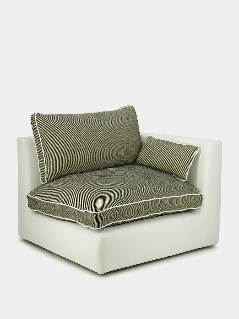Dinis Ivory Linen Right Arm Module Sofa - Image 2
