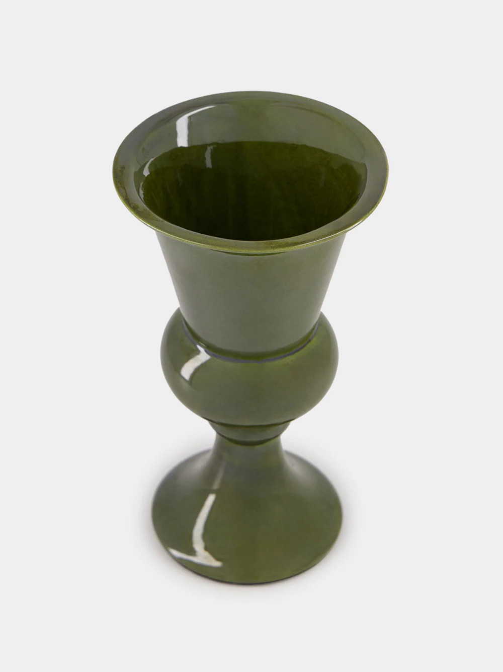 Florbela Green Ceramic Medium Vase - Image 2