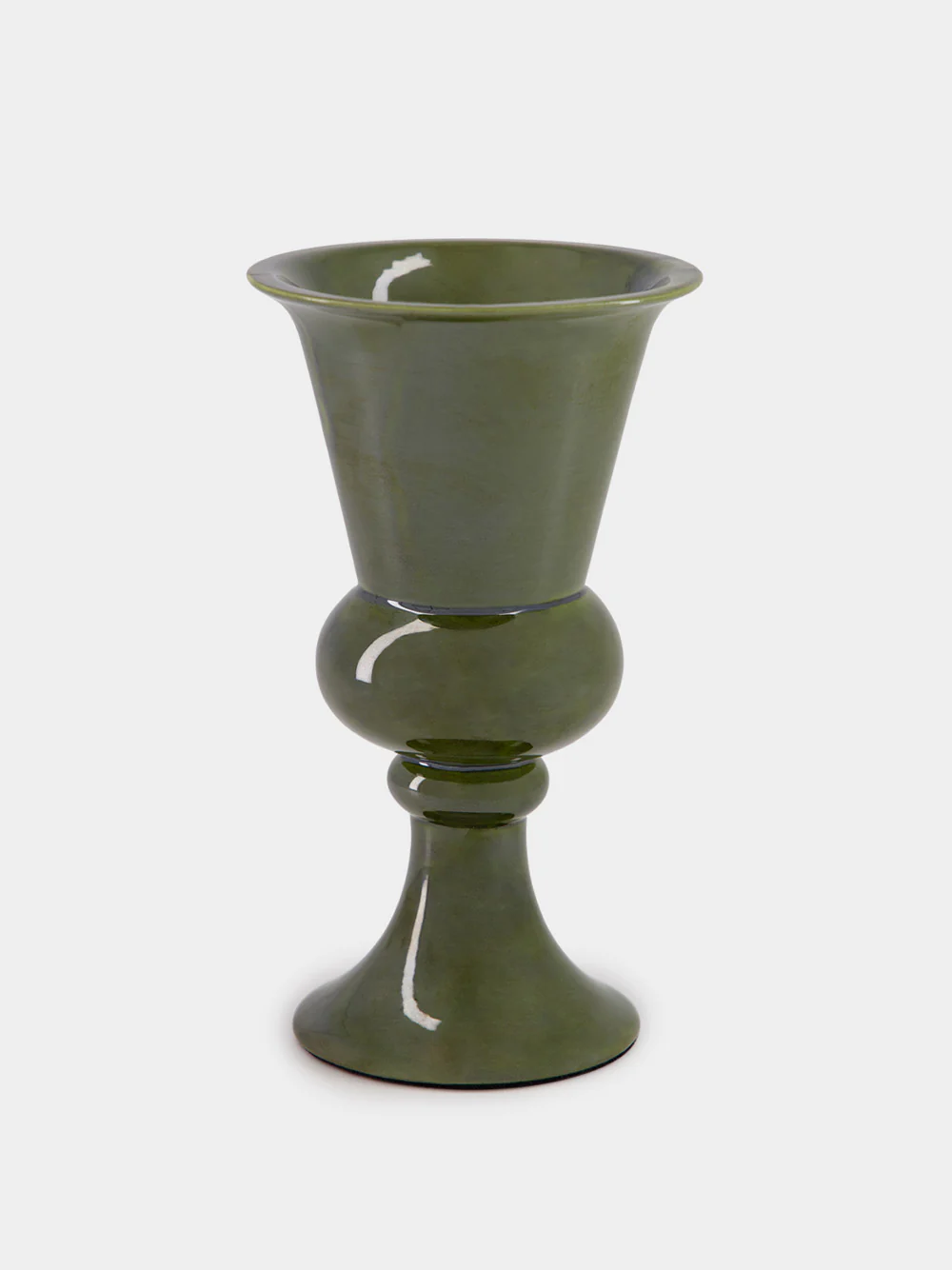 Florbela Green Ceramic Small Vase
