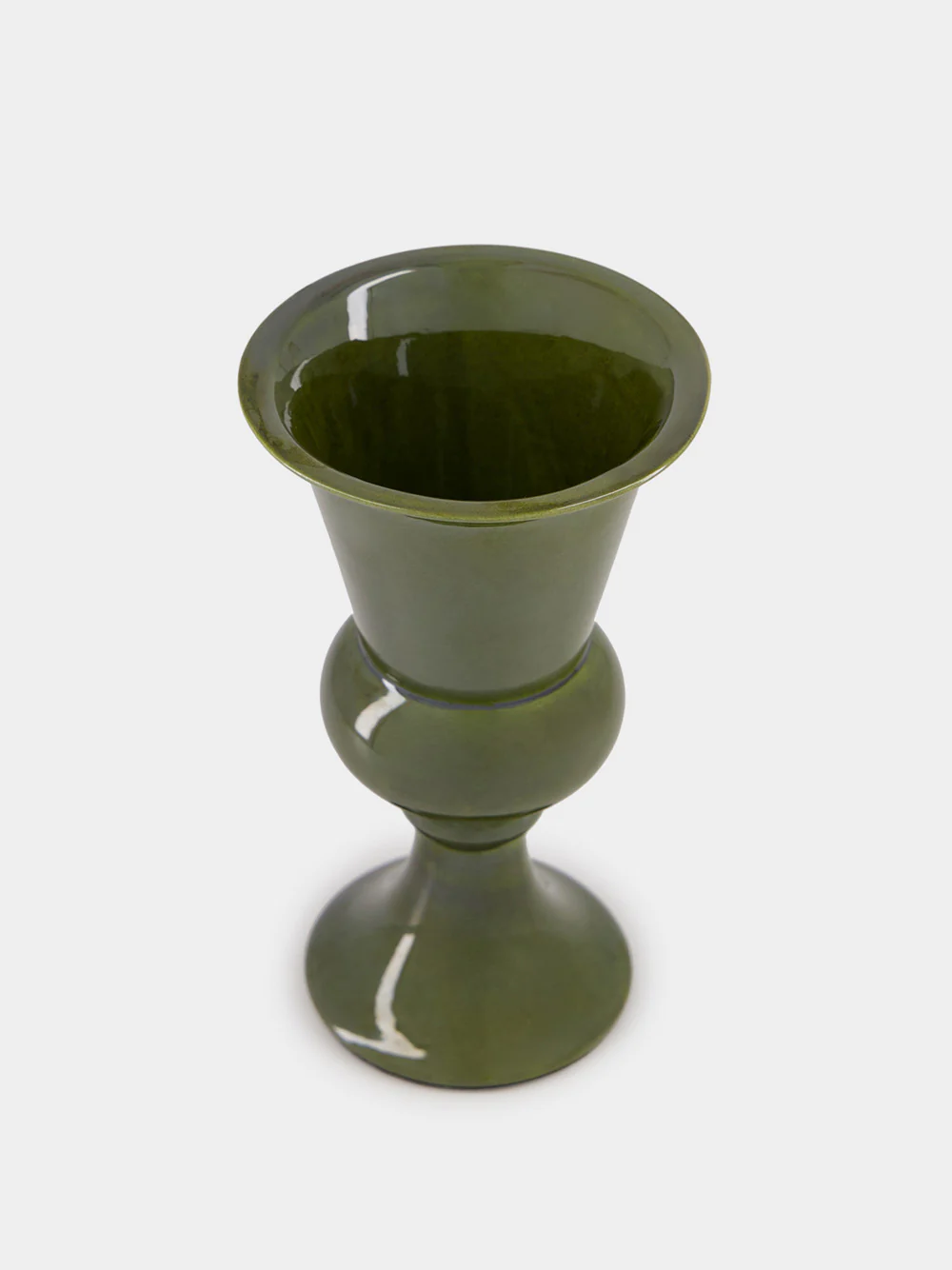 Florbela Green Ceramic Small Vase - Image 2
