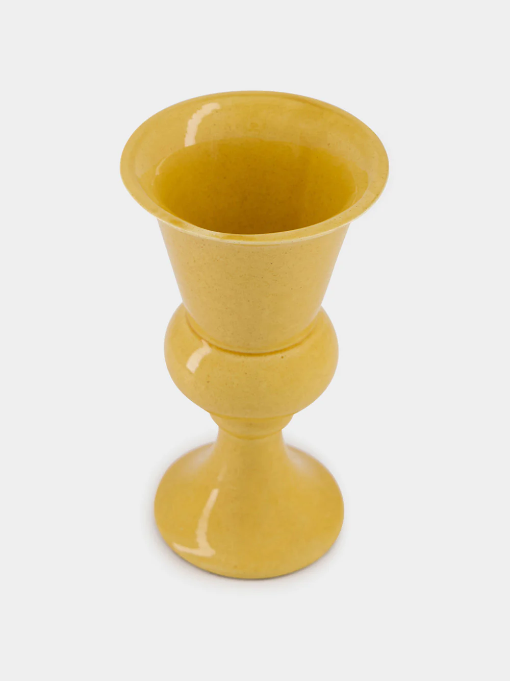 Florbela Yellow Ceramic Medium Vase - Image 2