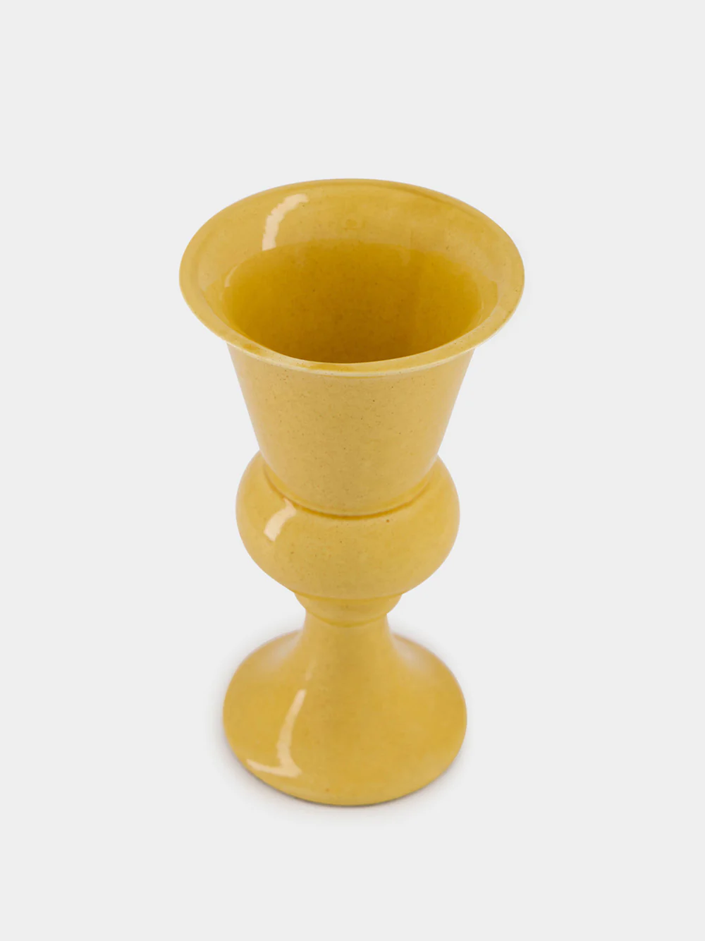 Florbela Yellow Ceramic Small Vase - Image 2